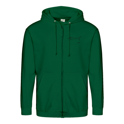 Dackel Hoodie – Picasso Line Art | Minimalistisches Statement Sweatshirt-Zip Hoodie-True Insights