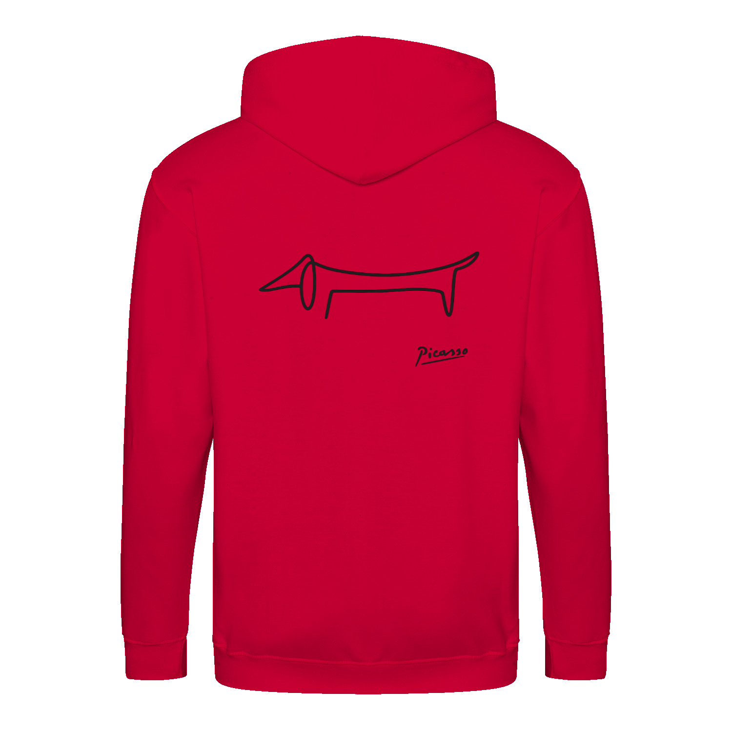 Dackel Hoodie – Picasso Line Art | Minimalistisches Statement Sweatshirt-Zip Hoodie-True Insights