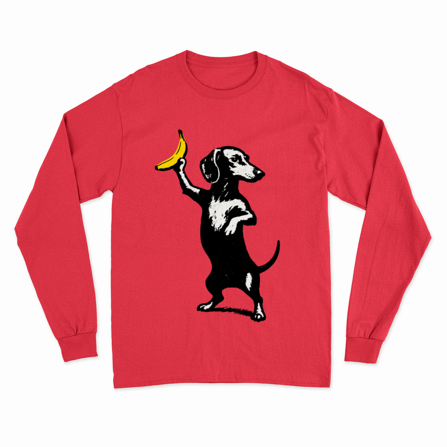 Dackel mit Banane – Banksy Style Sweatshirt