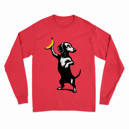 Dackel mit Banane – Banksy Style Sweatshirt