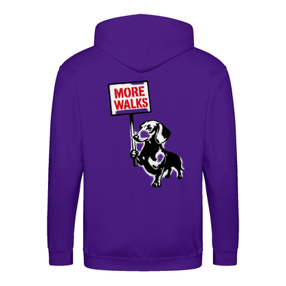 Dackel „More Walks“ – Urban Street-Art Zip-Hoodie für echte Statement-Looks-Zip Hoodie-True Insights
