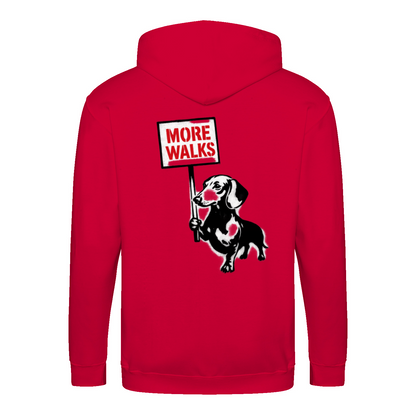 Dackel „More Walks“ – Urban Street-Art Zip-Hoodie für echte Statement-Looks-Zip Hoodie-True Insights