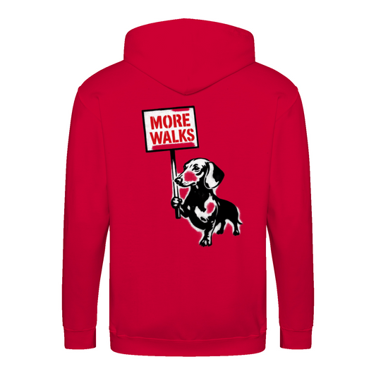 Dackel „More Walks“ – Urban Street-Art Zip-Hoodie für echte Statement-Looks-Zip Hoodie-True Insights