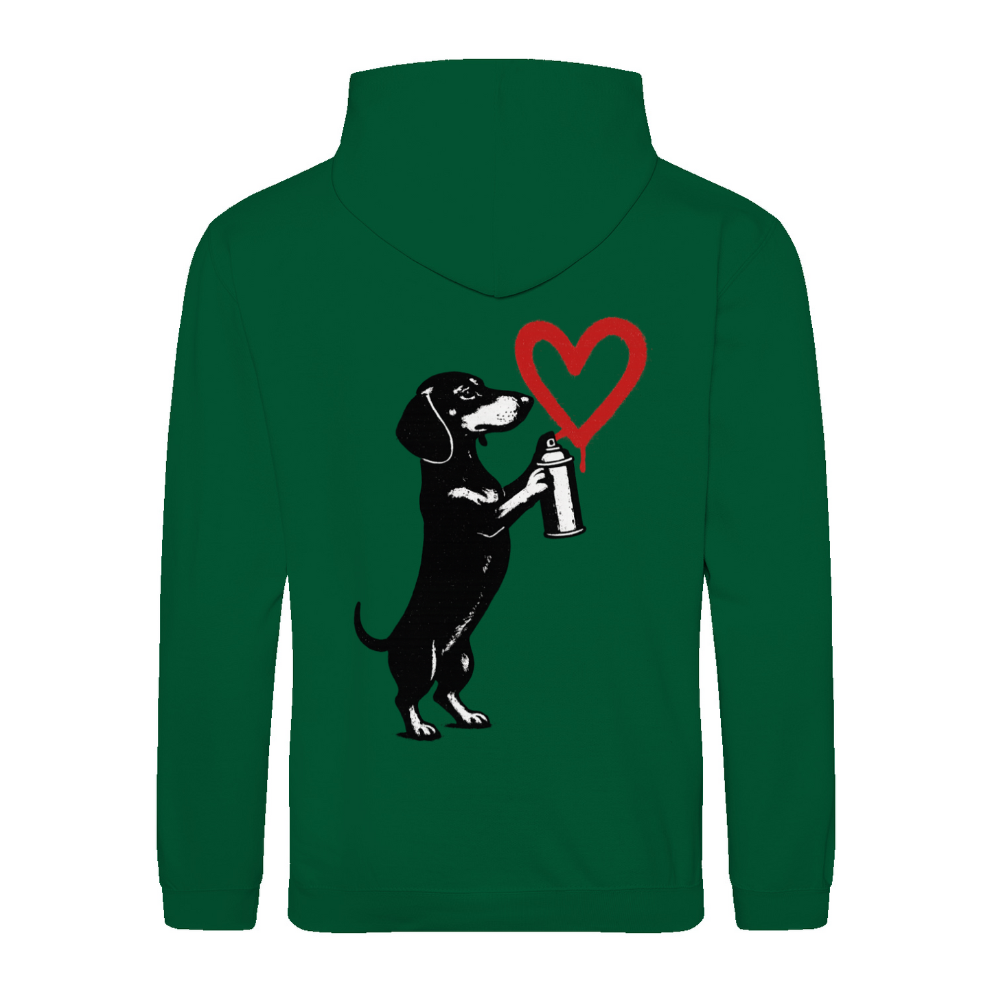 Dackel „Love Graffiti“ – Street-Art Sweatshirt für Liebhaber urbaner Statements