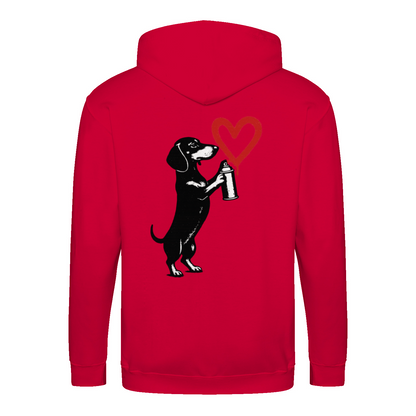 Zip Hoodie Dackel mir Spraydose