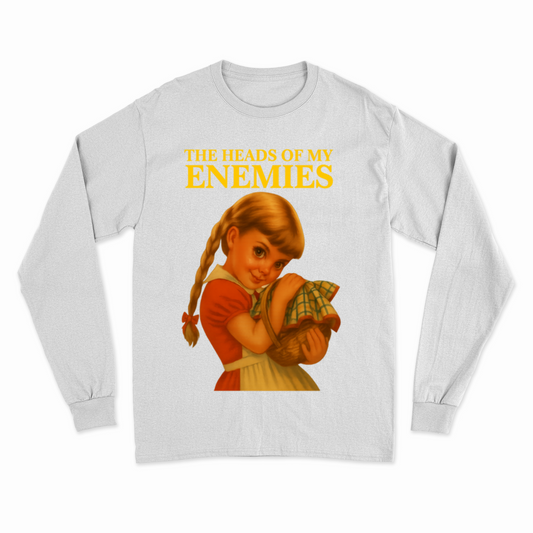 The Heads of My Enemies Longsleeve – Düster-satirisches Retro-Shirt mit Augenzwinkern