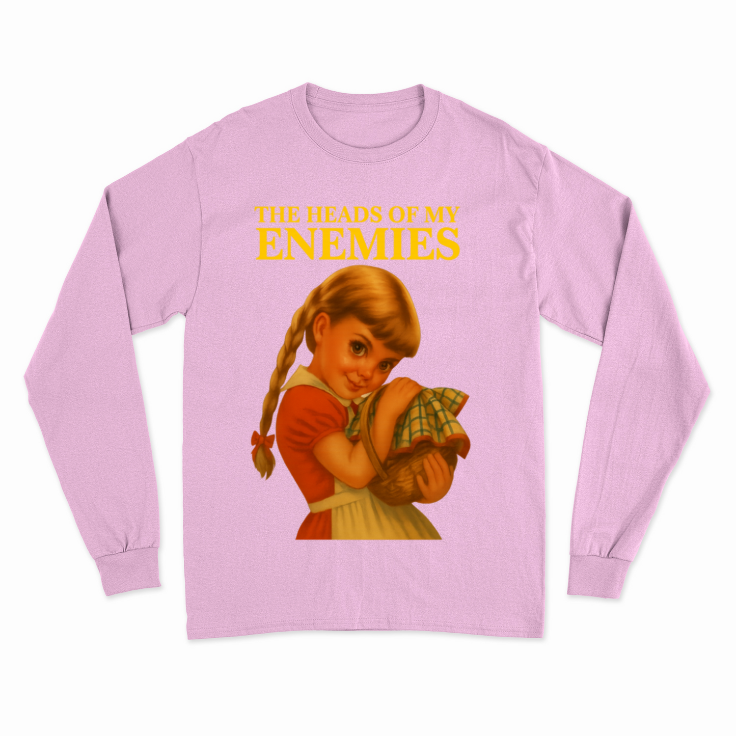 The Heads of My Enemies Longsleeve – Düster-satirisches Retro-Shirt mit Augenzwinkern
