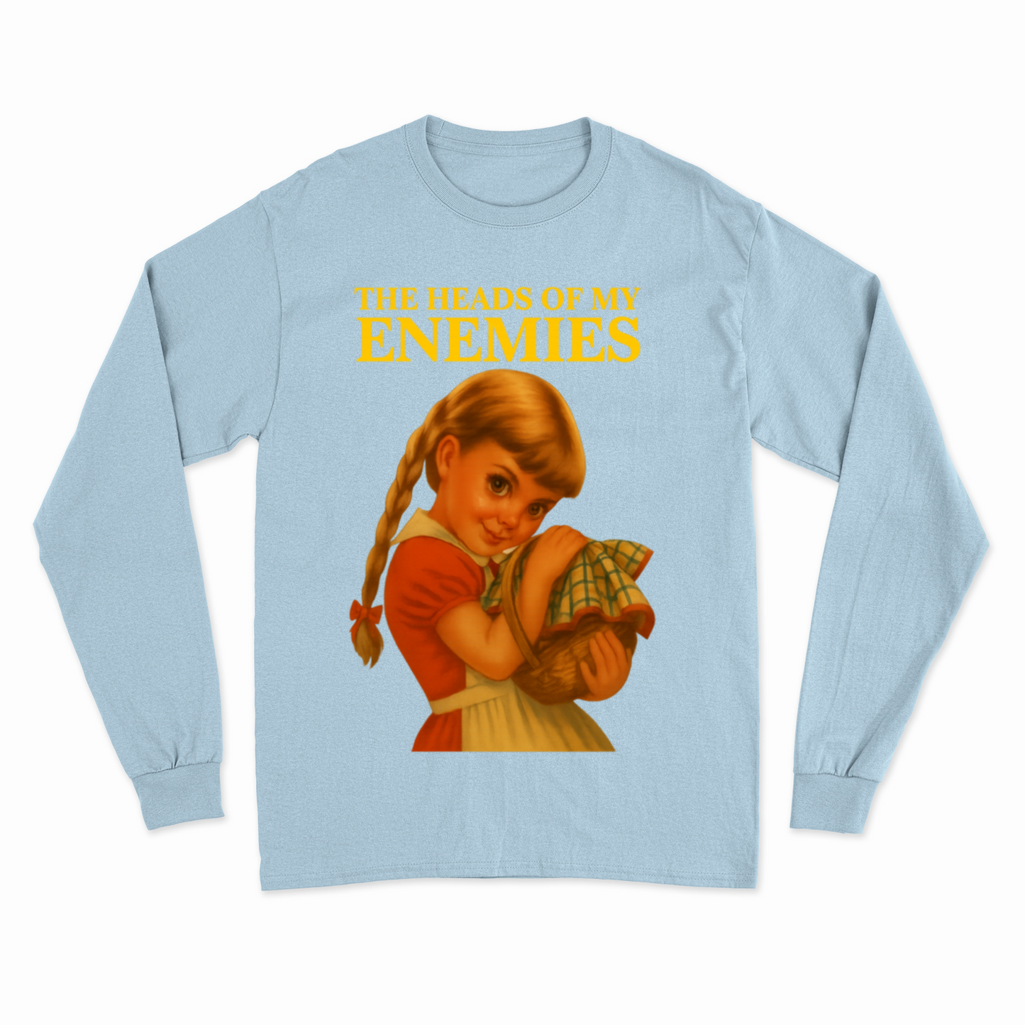 The Heads of My Enemies Longsleeve – Düster-satirisches Retro-Shirt mit Augenzwinkern