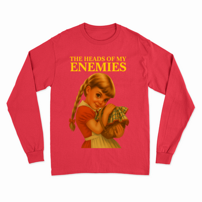 The Heads of My Enemies Longsleeve – Düster-satirisches Retro-Shirt mit Augenzwinkern