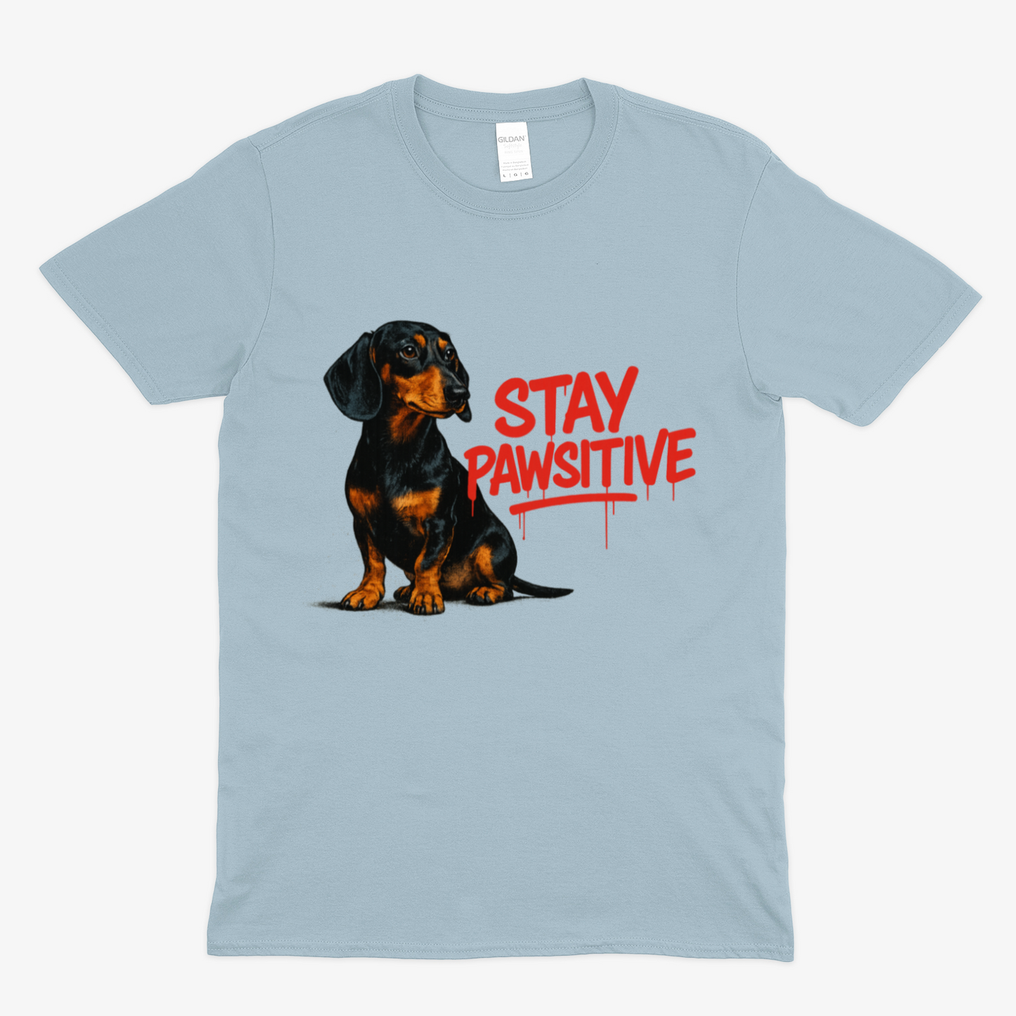 Stay Pawsitive T-Shirt – Dackel-Motiv für gute Laune & positive Vibes
