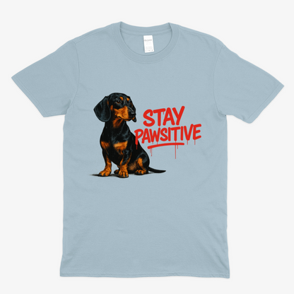 Stay Pawsitive T-Shirt – Dackel-Motiv für gute Laune & positive Vibes