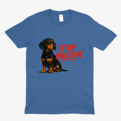 Stay Pawsitive T-Shirt – Dackel-Motiv für gute Laune & positive Vibes