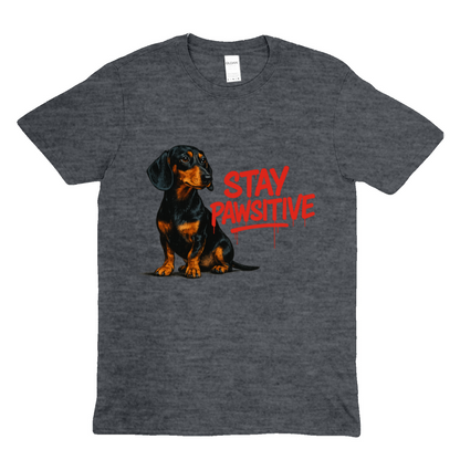 Stay Pawsitive T-Shirt – Dackel-Motiv für gute Laune & positive Vibes