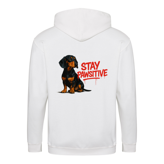 Stay Pawsitive Zip Hoodie – Dackel-Chic mit positiver Energie