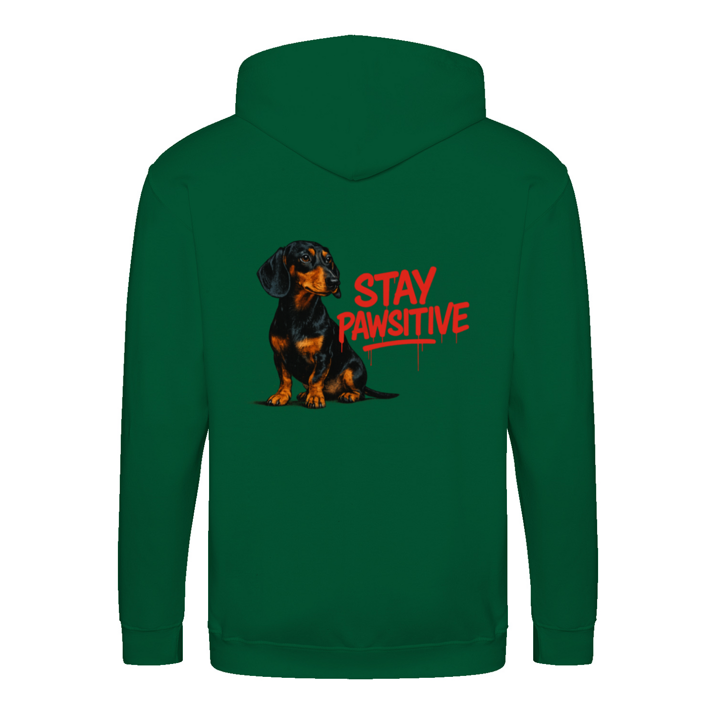 Stay Pawsitive Zip Hoodie – Dackel-Chic mit positiver Energie
