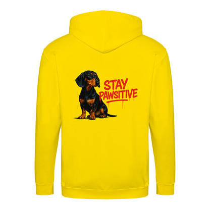 Stay Pawsitive Zip Hoodie – Dackel-Chic mit positiver Energie
