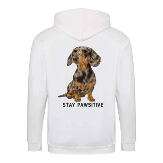 Stay Pawsitive Zip Hoodie – Dackel-Chic mit positiver Energie