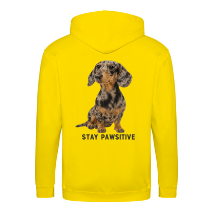 Stay Pawsitive Zip Hoodie – Dackel-Chic mit positiver Energie