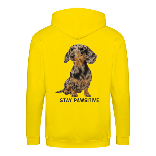 Stay Pawsitive Zip Hoodie – Dackel-Chic mit positiver Energie