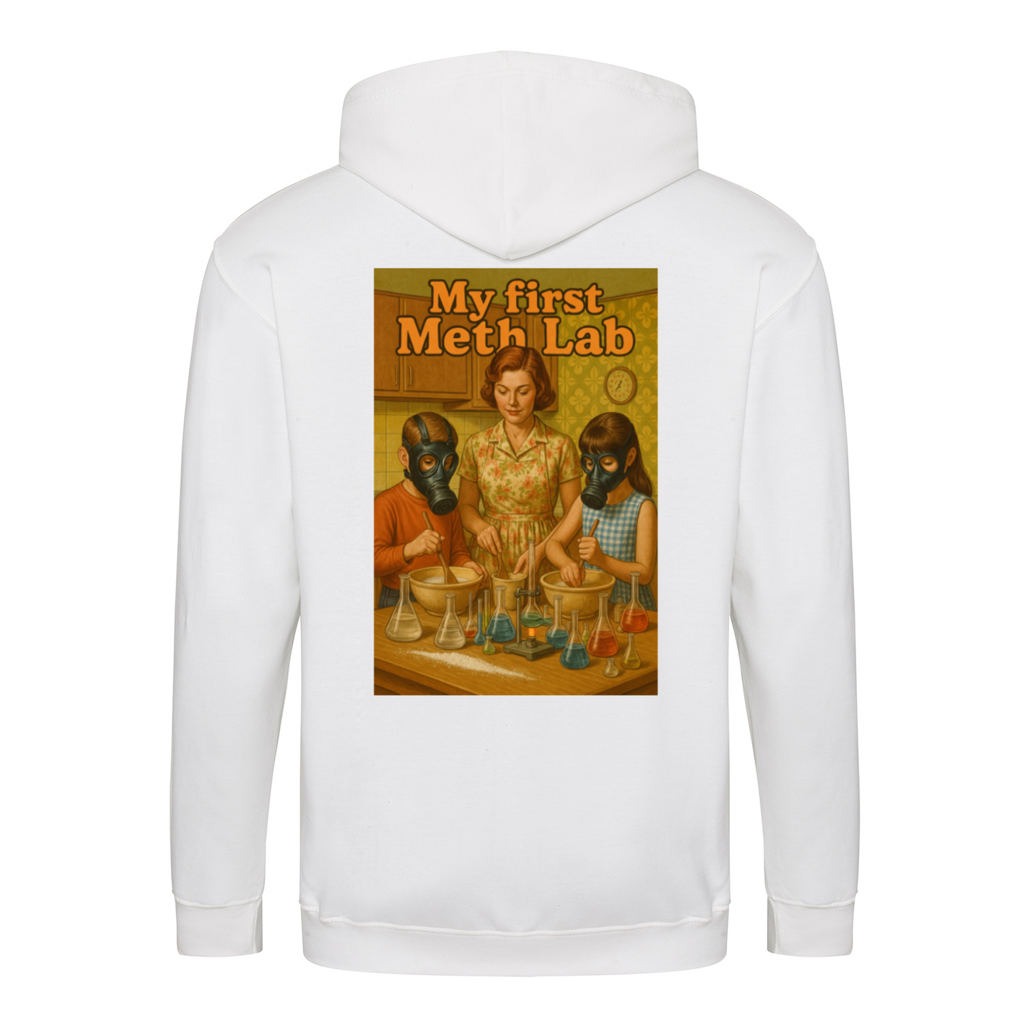 My First Meth Lab Zip Hoodie – Satirischer Retro-Look mit dunklem Humor