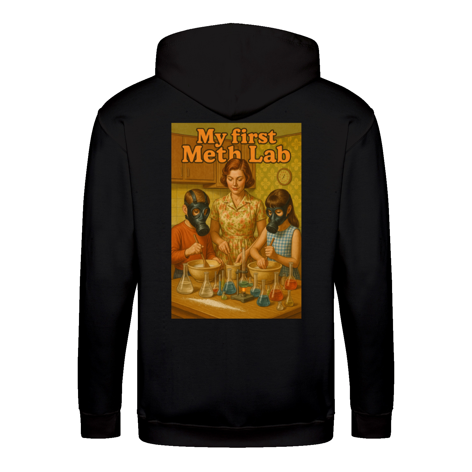 My First Meth Lab Zip Hoodie – Satirischer Retro-Look mit dunklem Humor