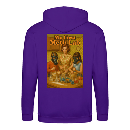 My First Meth Lab Zip Hoodie – Satirischer Retro-Look mit dunklem Humor
