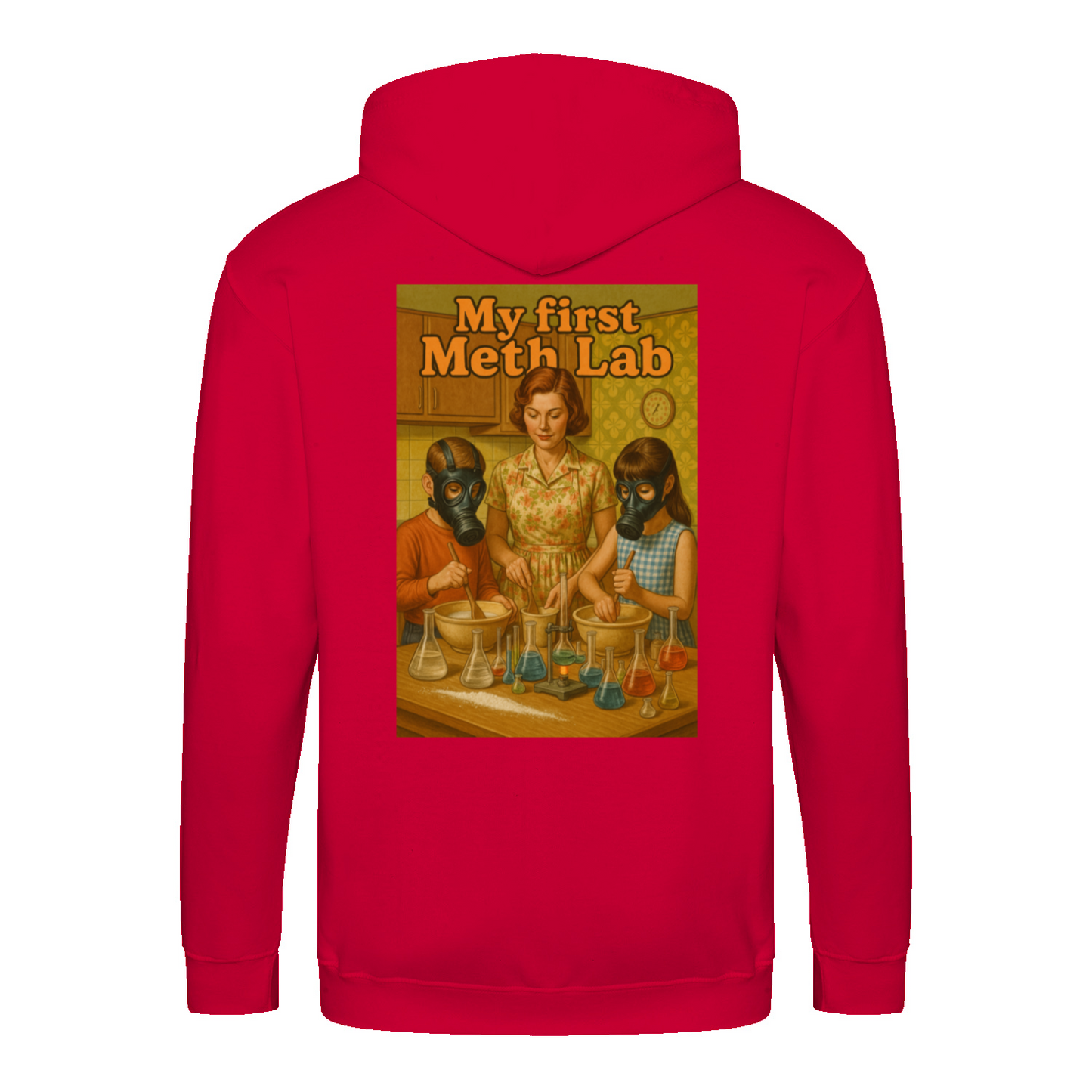 My First Meth Lab Zip Hoodie – Satirischer Retro-Look mit dunklem Humor