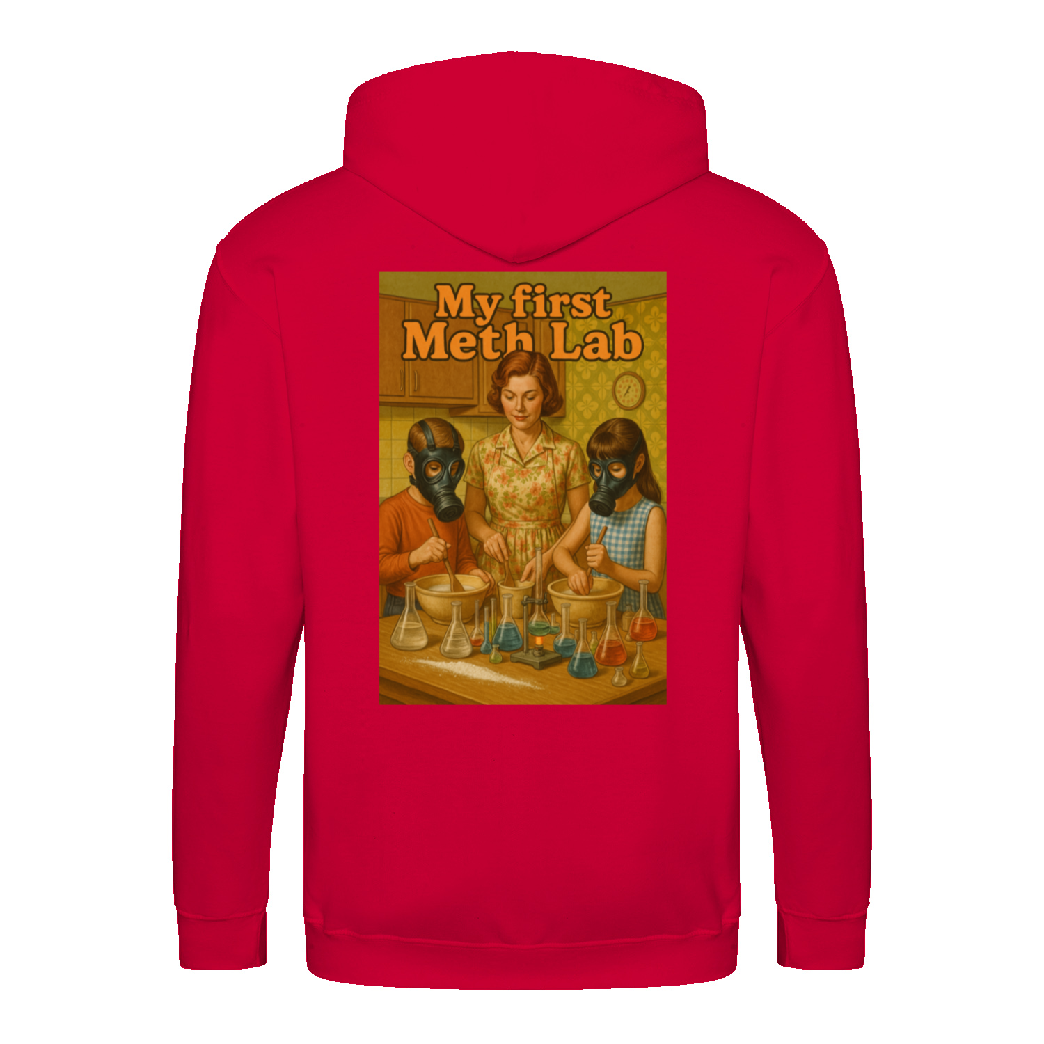 My First Meth Lab Zip Hoodie – Satirischer Retro-Look mit dunklem Humor