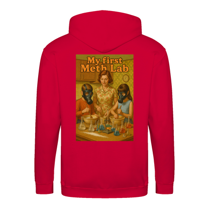 My First Meth Lab Zip Hoodie – Satirischer Retro-Look mit dunklem Humor