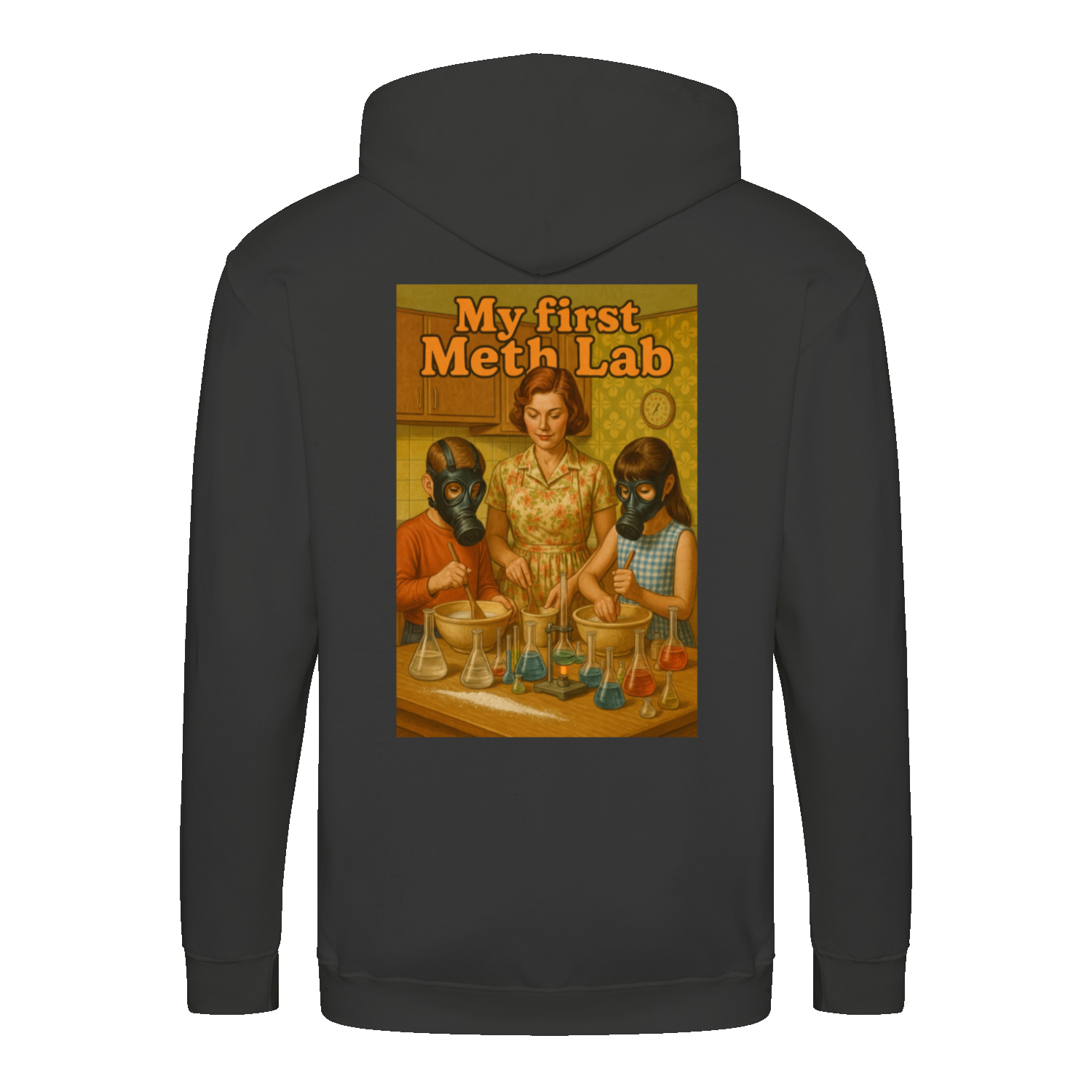 My First Meth Lab Zip Hoodie – Satirischer Retro-Look mit dunklem Humor