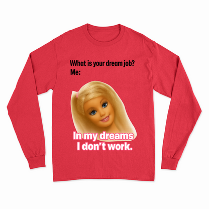 Traumjob Sweatshirt – Satirisches Anti-Work Sweater mit Puppen-Illustration