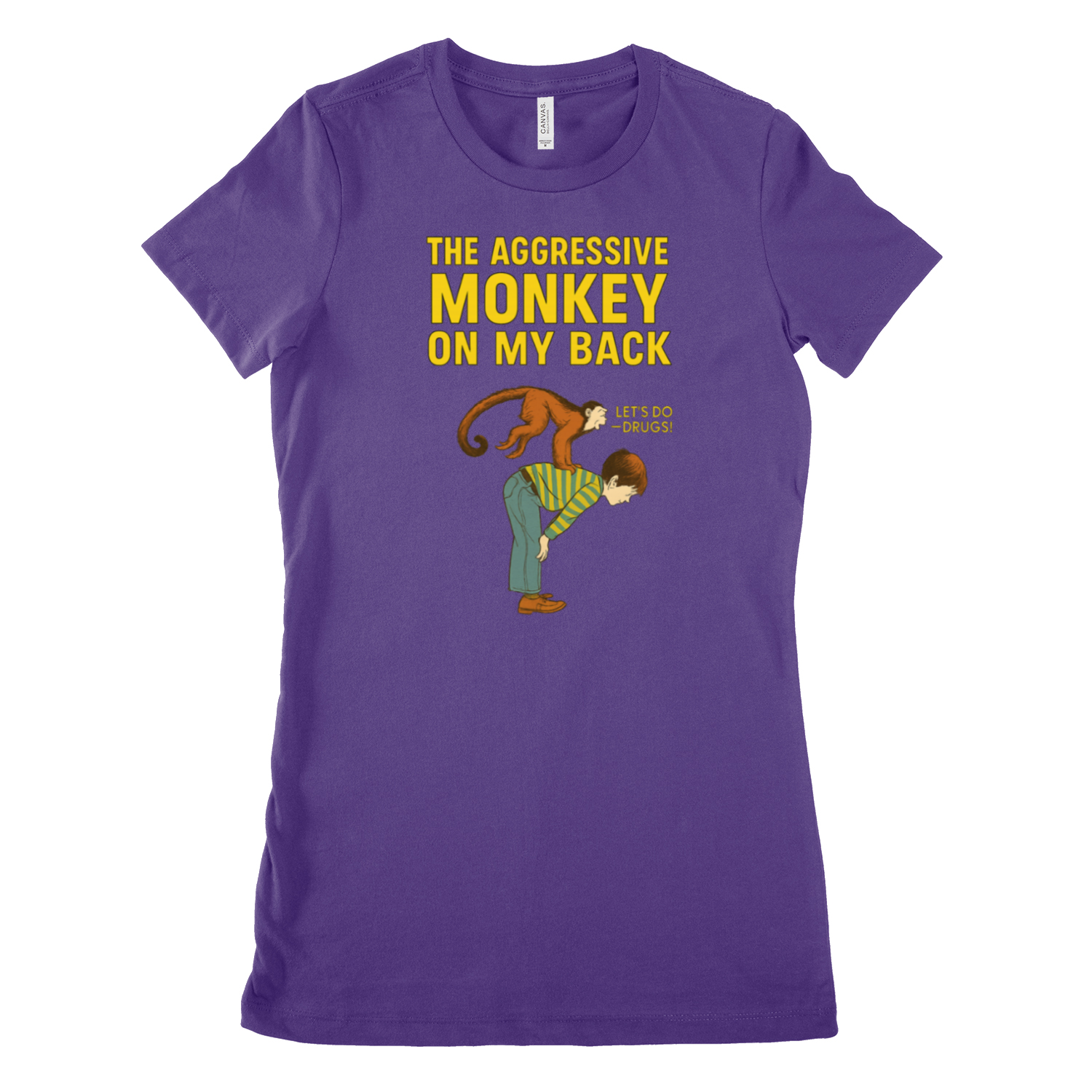 🐒 The Aggressive Monkey on My Back – Satire T-Shirt  im Retro-Stil