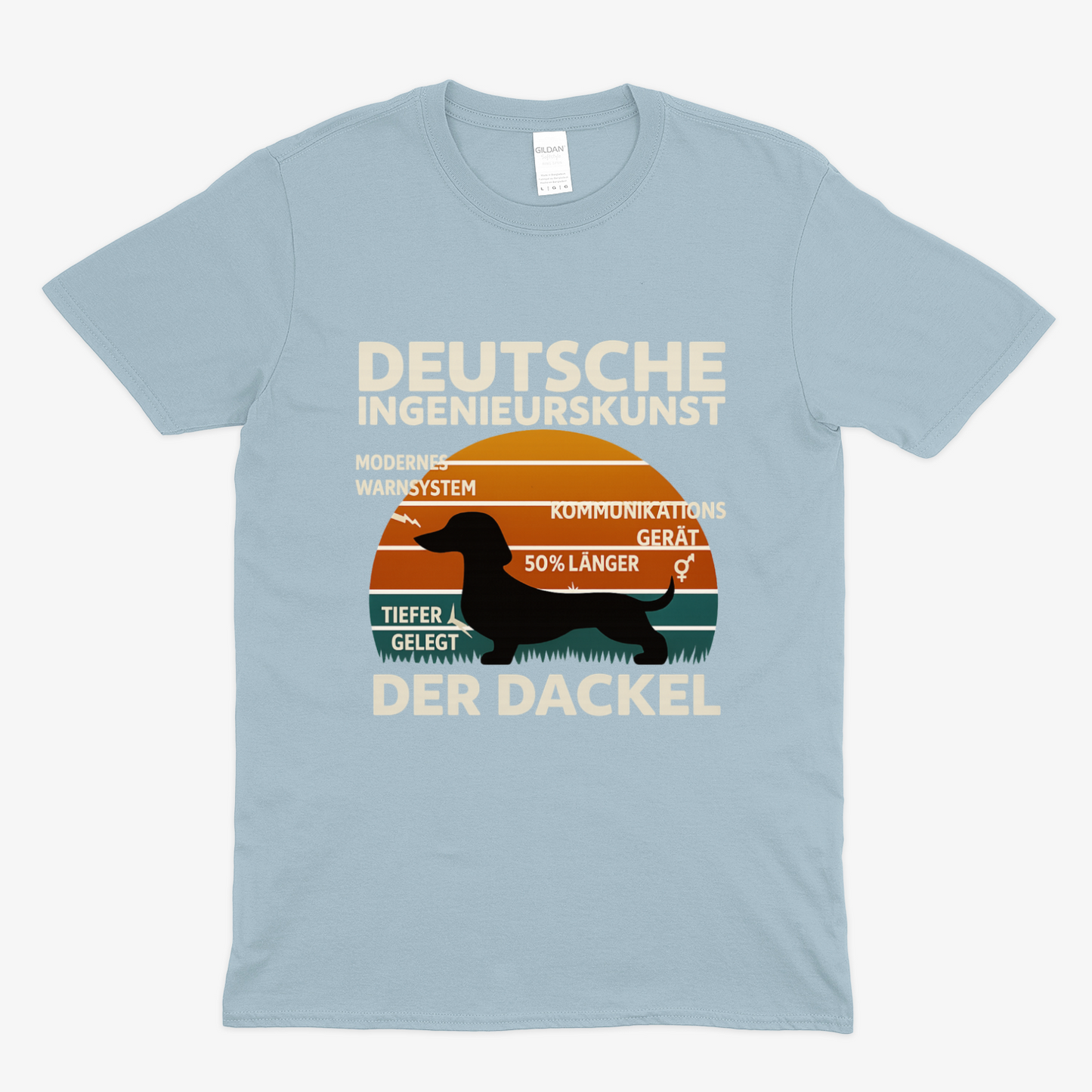 Deutsche Ingenieurskunst – Der Dackel | Satirisches Retro-Design mit Biss T-Shirt