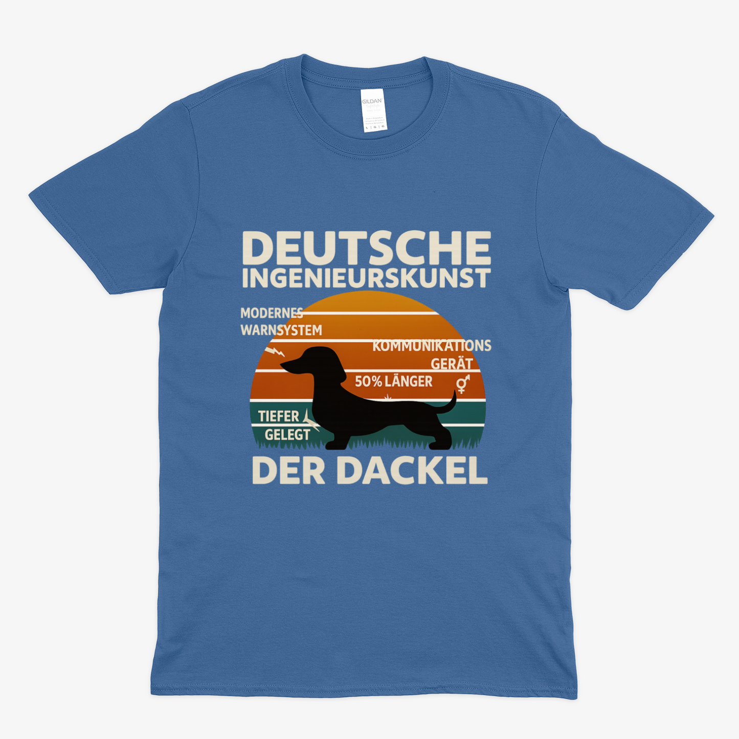 Deutsche Ingenieurskunst – Der Dackel | Satirisches Retro-Design mit Biss T-Shirt