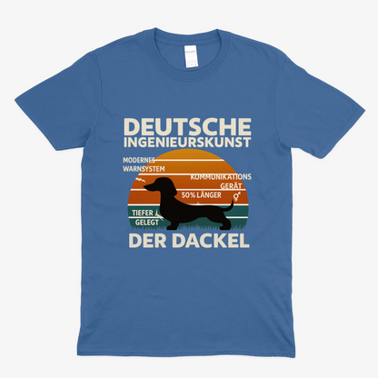 Deutsche Ingenieurskunst – Der Dackel | Satirisches Retro-Design mit Biss T-Shirt