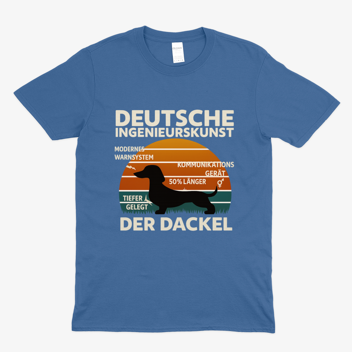 Deutsche Ingenieurskunst – Der Dackel | Satirisches Retro-Design mit Biss T-Shirt