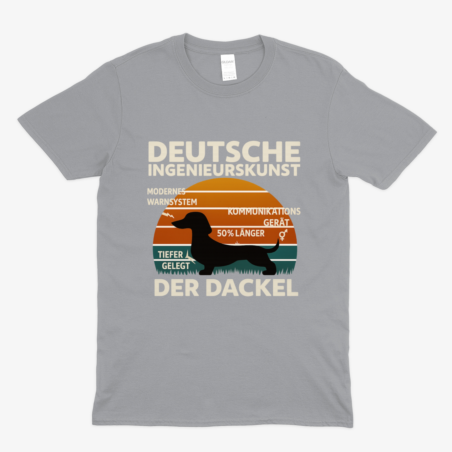 Deutsche Ingenieurskunst – Der Dackel | Satirisches Retro-Design mit Biss T-Shirt