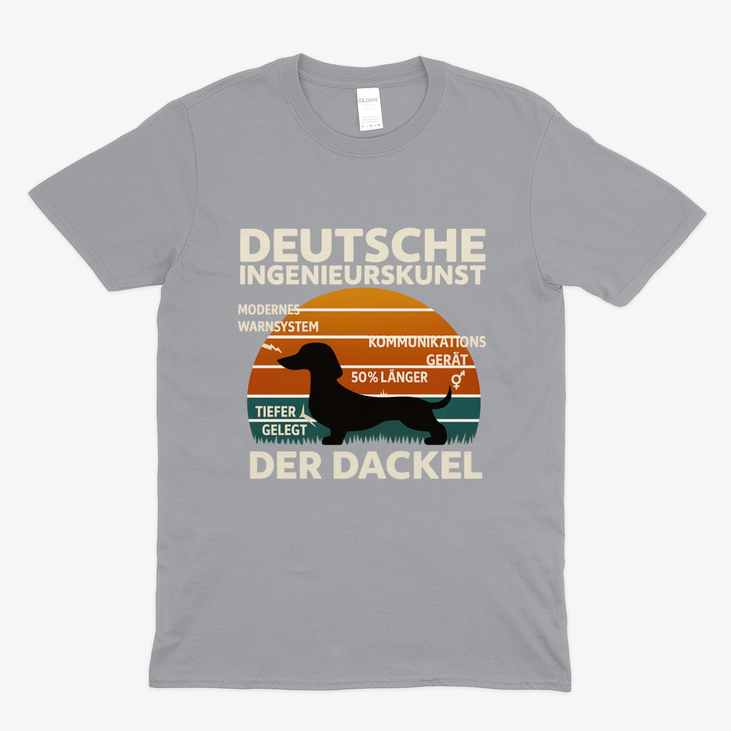 Deutsche Ingenieurskunst – Der Dackel | Satirisches Retro-Design mit Biss T-Shirt