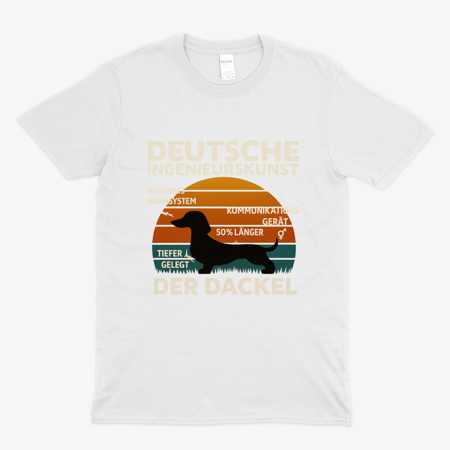 Deutsche Ingenieurskunst – Der Dackel | Satirisches Retro-Design mit Biss T-Shirt