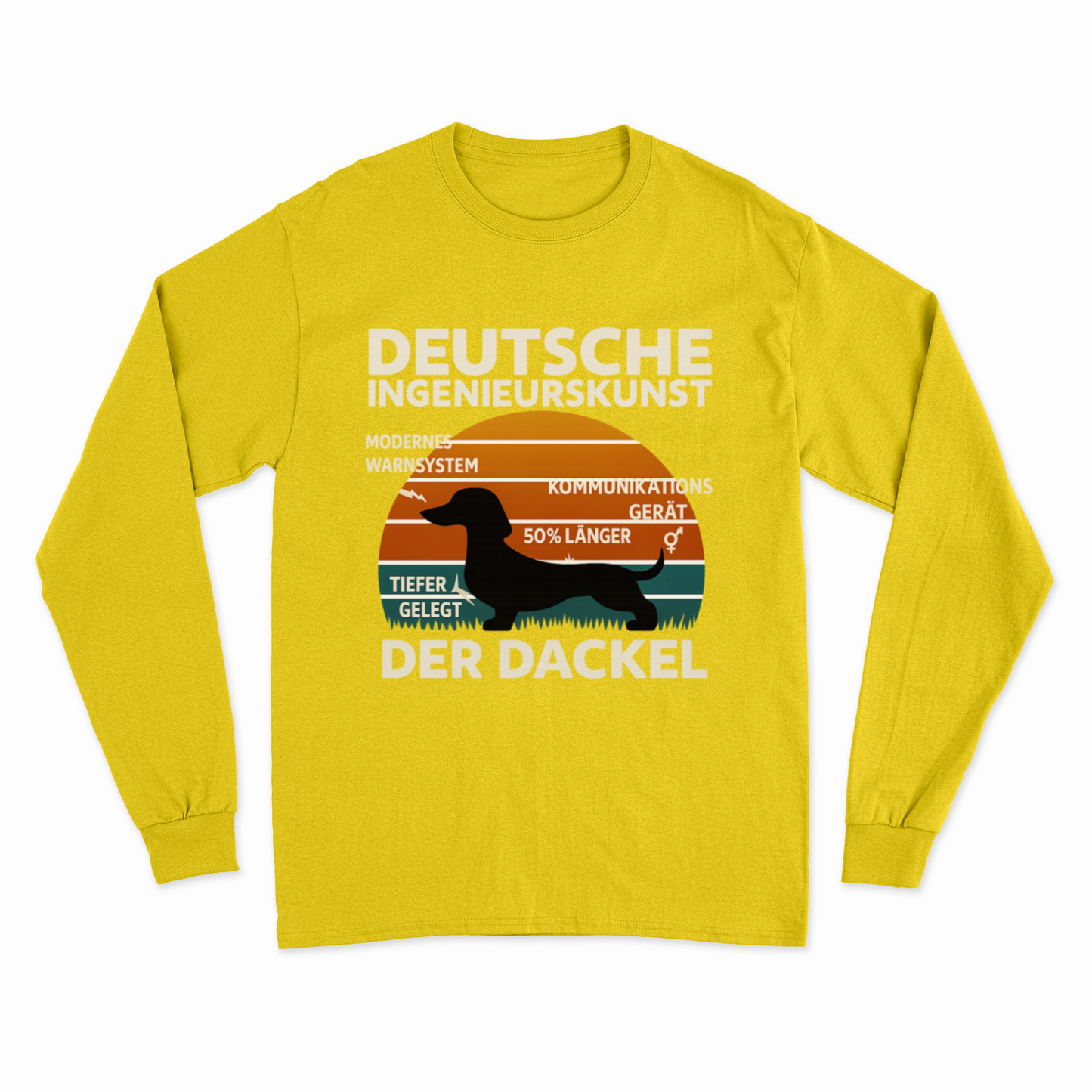 Deutsche Ingenieurskunst – Der Dackel | Satirisches Retro-Design mit Biss Sweatshirt