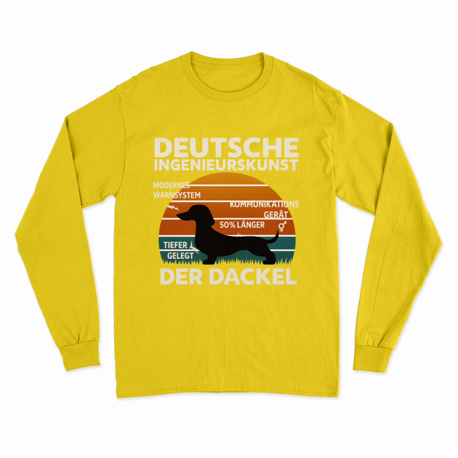 Deutsche Ingenieurskunst – Der Dackel | Satirisches Retro-Design mit Biss Sweatshirt