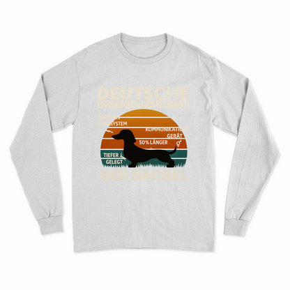 Deutsche Ingenieurskunst – Der Dackel | Satirisches Retro-Design mit Biss Sweatshirt