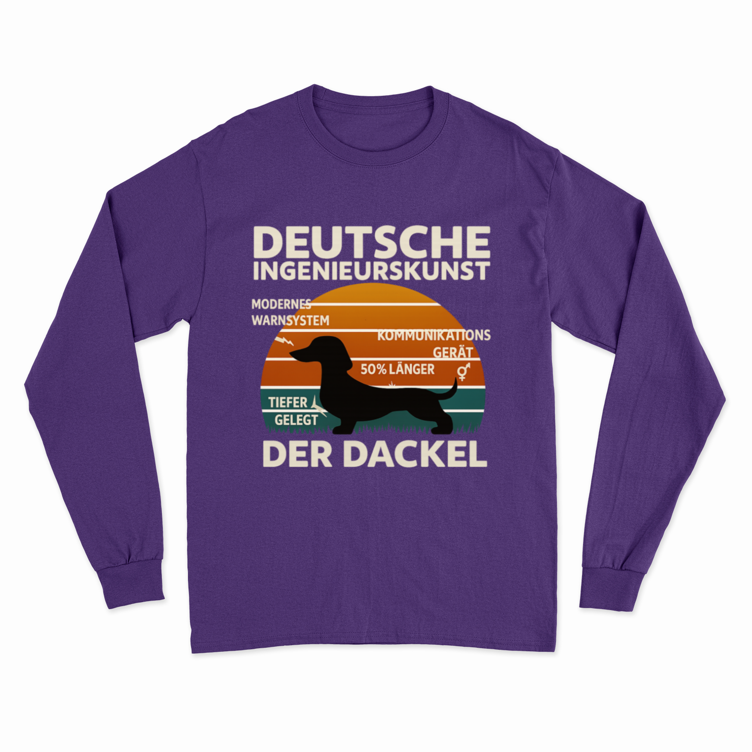 Deutsche Ingenieurskunst – Der Dackel | Satirisches Retro-Design mit Biss Sweatshirt
