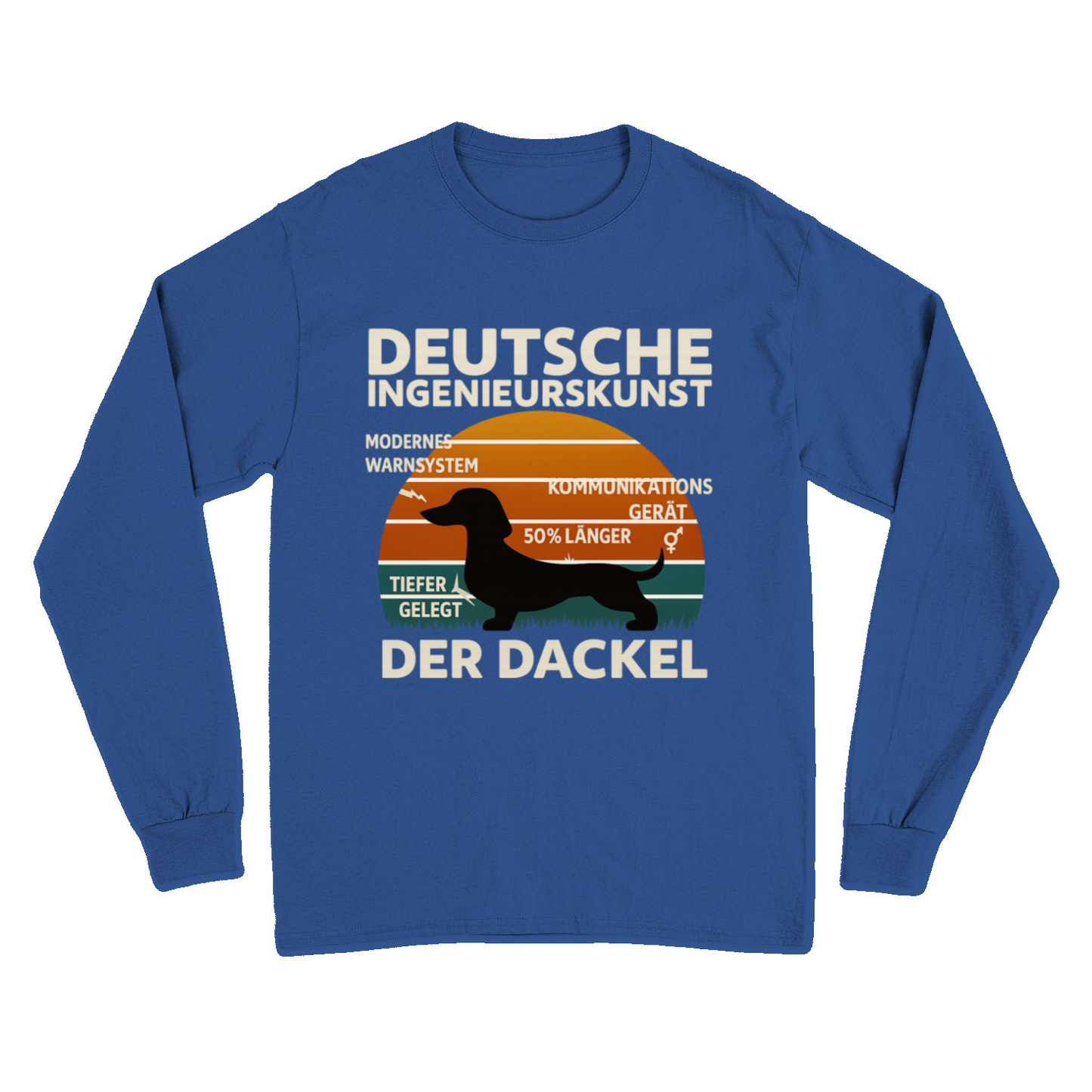 Deutsche Ingenieurskunst – Der Dackel | Satirisches Retro-Design mit Biss Sweatshirt