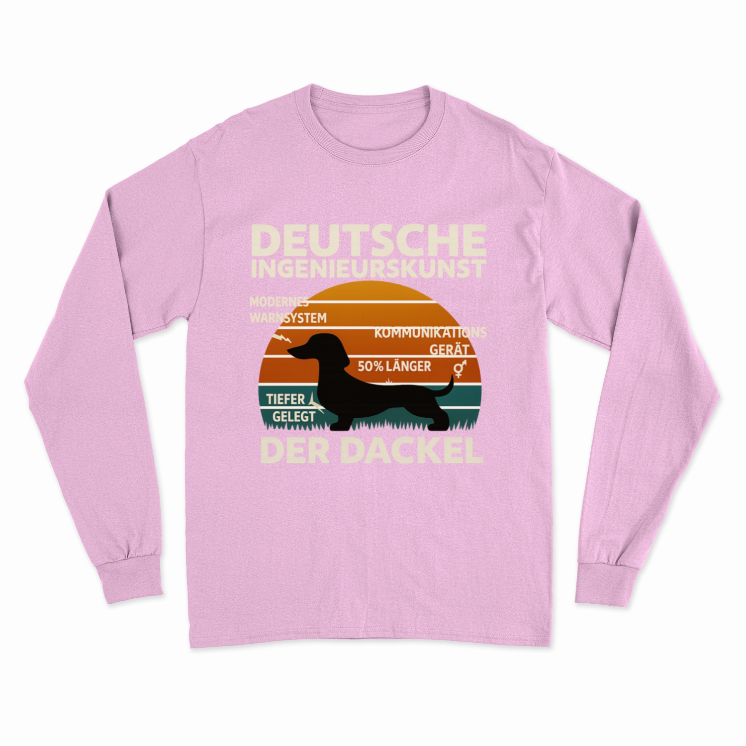 Deutsche Ingenieurskunst – Der Dackel | Satirisches Retro-Design mit Biss Sweatshirt