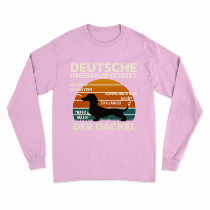 Deutsche Ingenieurskunst – Der Dackel | Satirisches Retro-Design mit Biss Sweatshirt