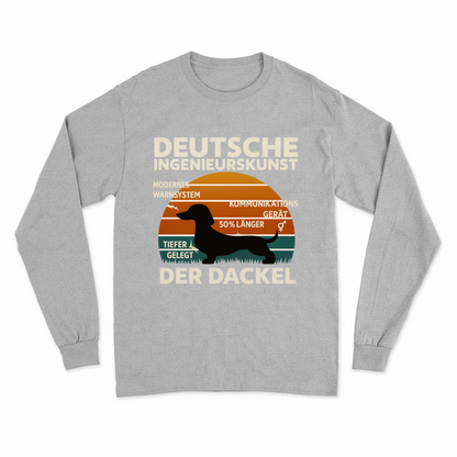 Deutsche Ingenieurskunst – Der Dackel | Satirisches Retro-Design mit Biss Sweatshirt
