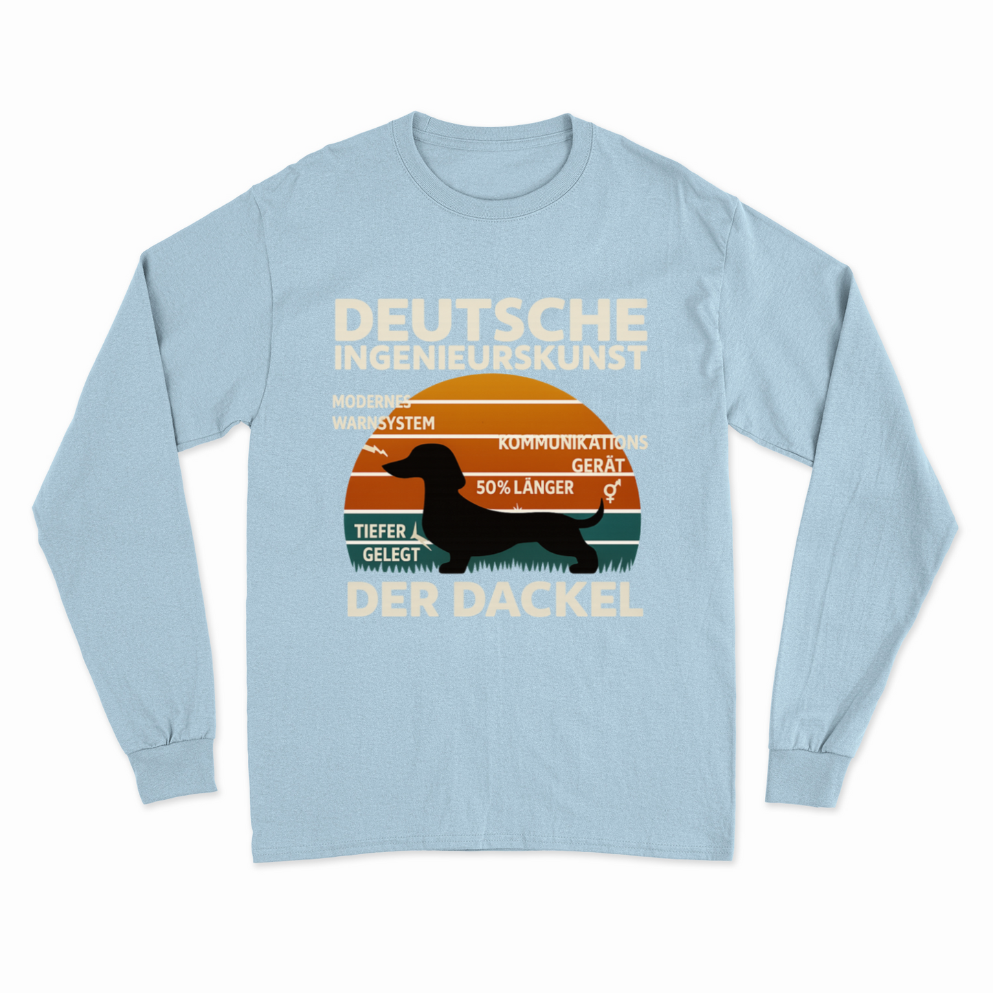 Deutsche Ingenieurskunst – Der Dackel | Satirisches Retro-Design mit Biss Sweatshirt
