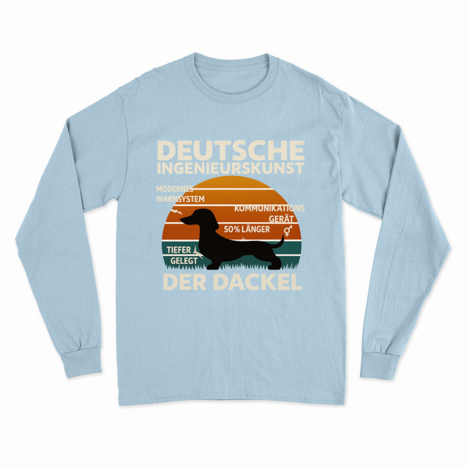 Deutsche Ingenieurskunst – Der Dackel | Satirisches Retro-Design mit Biss Sweatshirt