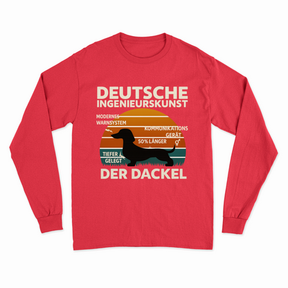 Deutsche Ingenieurskunst – Der Dackel | Satirisches Retro-Design mit Biss Sweatshirt